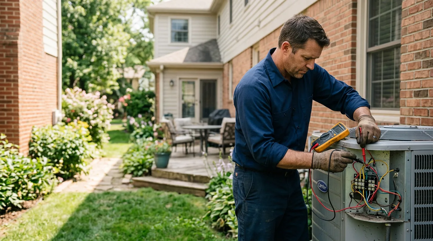 HVAC technician working near Kingston, IL
